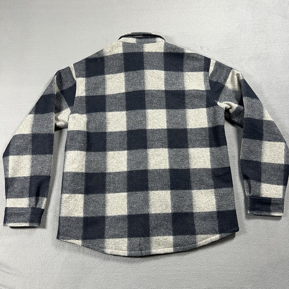 Banana Republic Jacket Mens L Blue Heritage Buffalo Plaid Shacket Pockets - Picture 2 of 11